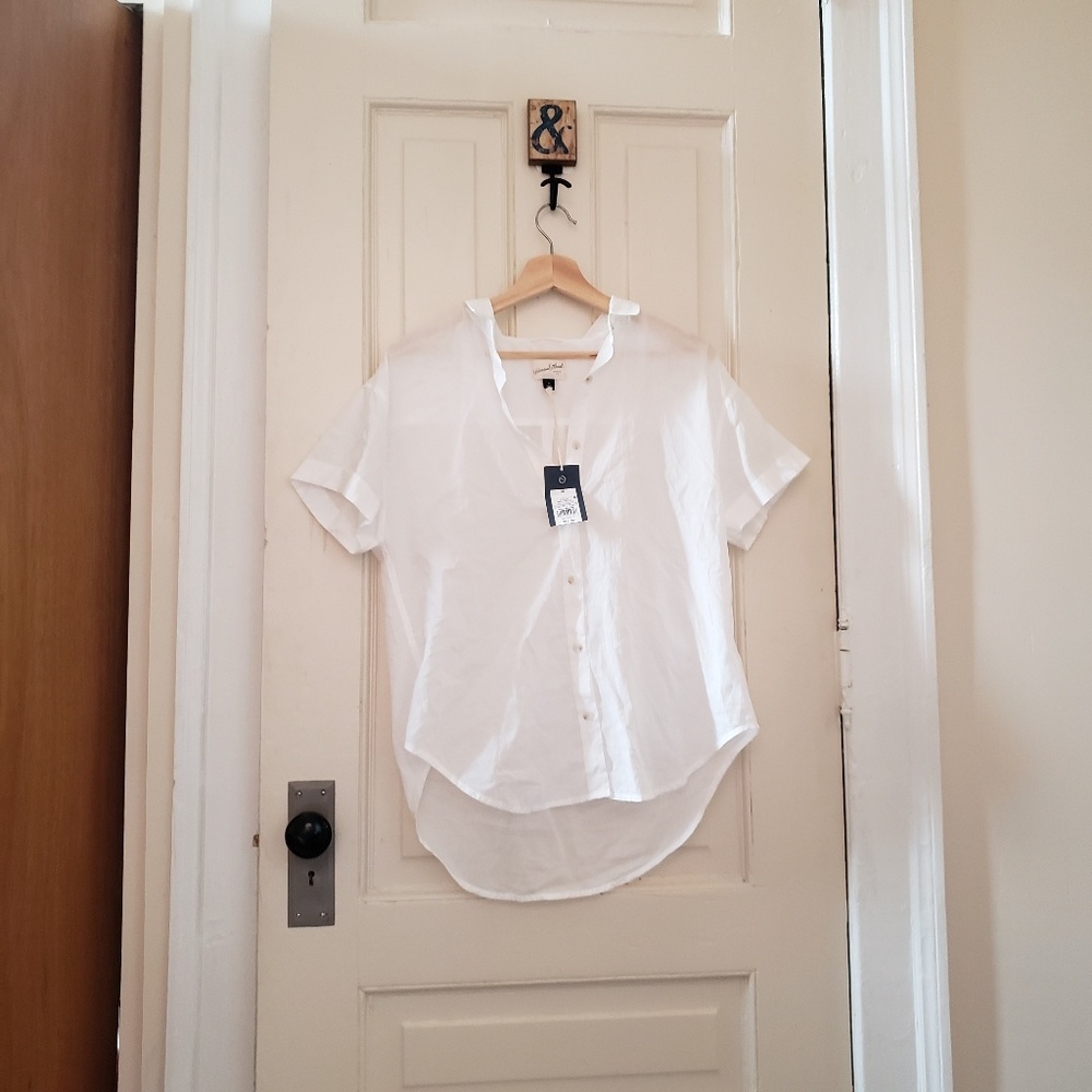 Never worn white casual button down